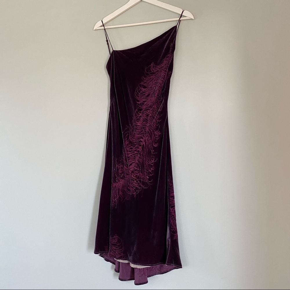BCBG Purple velvet dress